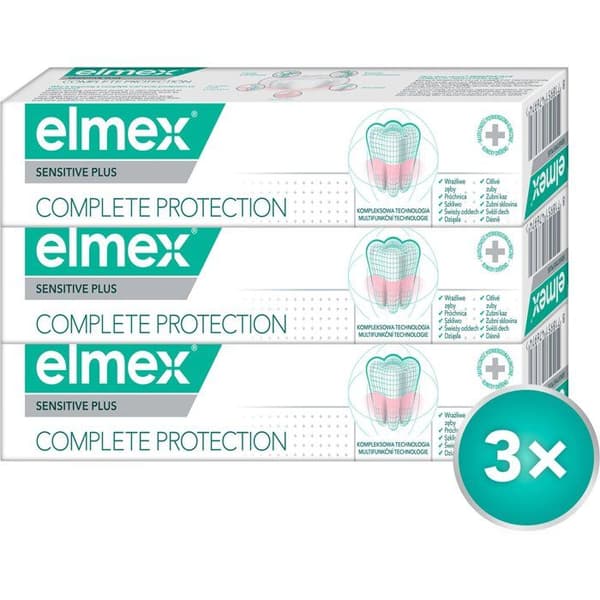 ELMEX Sensitive Plus Protection komplet 3× 75 ml