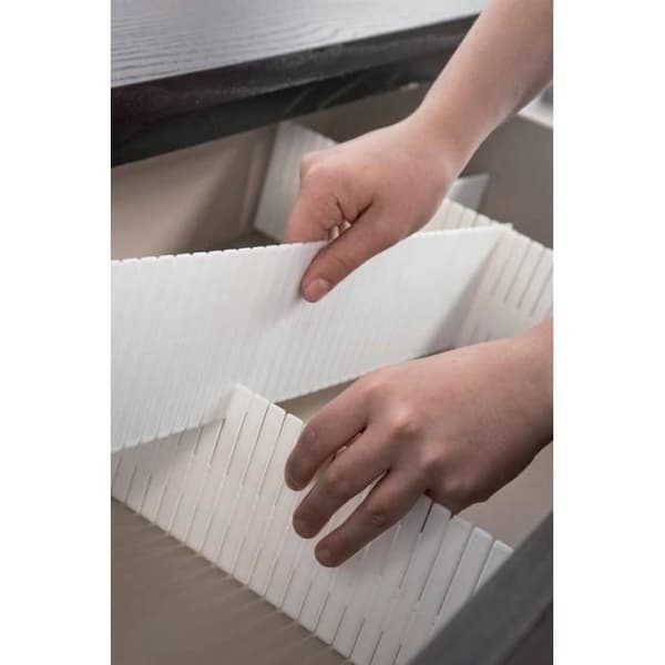 Skuffeseparator - COMPACTOR - Gratis - 6 plader i polystyren - 44xH10 cm - Hvid