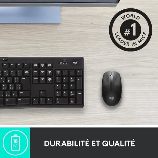 Mus - Trådlös - Logitech - M190 - Grå