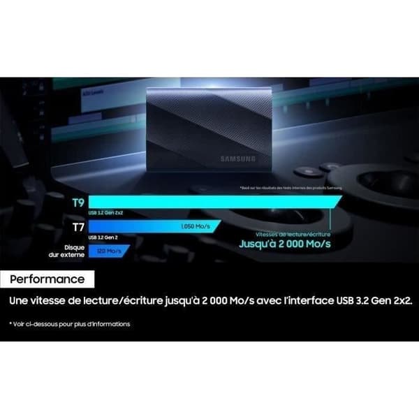 SAMSUNG Ekstern SSD T9 4 TB MU-PG4T0B/EU