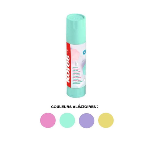 Hvid limstift 20g Kores pastelfarver