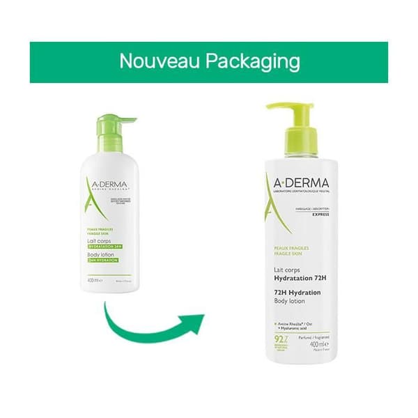 A-Derma Les Indispensables Lait Corps Hydratation 24h - 400 ml