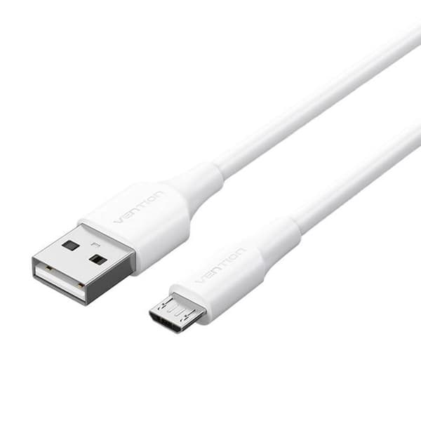 USB 2.0 Opladningskabel - VENTION - Micro USB - 1 m - 2A - Hvid