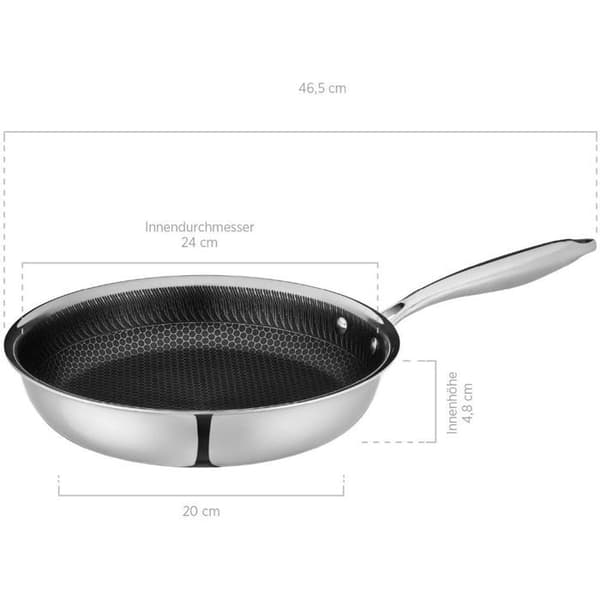 Stegepande - MÄSER - HESTIA - 28 cm - Non-stick - Rustfrit stål