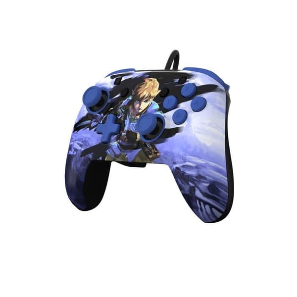 Spilcontroller - PDP - Rematch Warrior Link - Kablet - Blå Farve - Ingen Vibration