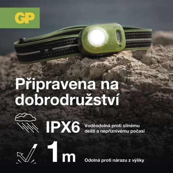 Hovedlygte - GP - XPLOR PHR17 - Genopladelig - LED - Multisport