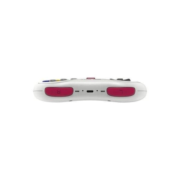 8bitdo Trådløs controller med 8 knapper, hvid farve, kompatibel med Switch, Sega Genesis mini & Mega Drive mini