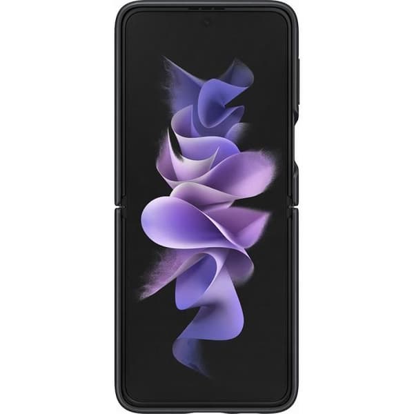 Coque - SAMSUNG - Z Flip3 - Læder - Sort - Semi-stift