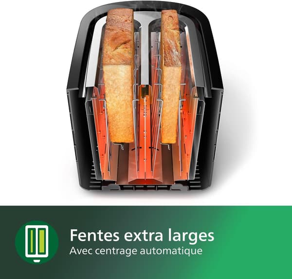 Brødrister - PHILIPS - HD2650/90 - Metal Samling - 2 slids - 950W - Rustfrit stål