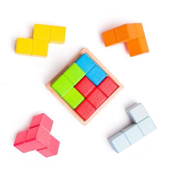 Byggespil - BIGJIGS - Lock-a-Cube - 64 stykker - Indendørs - Barn