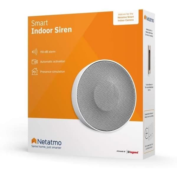 Netatmo Intelligent Indendørs Sirene, Trådløs 110 DB Ref NIS01-EU
