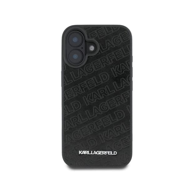 Coque - Karl Lagerfeld - iPhone 16 - Matelassé - PU - Svart