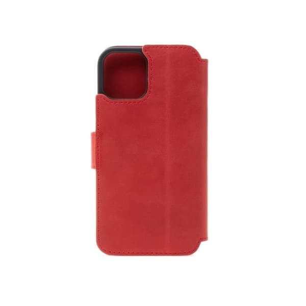 Fodral - FIXED - ProFit - iPhone 13 - Läder - Röd - Typ bok