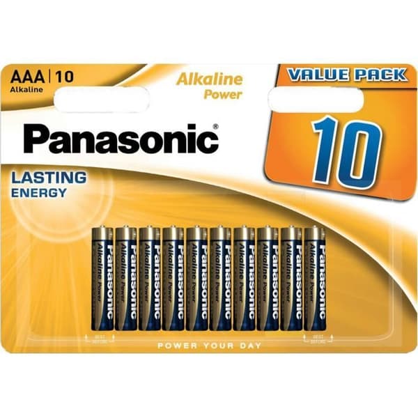 PANASONIC - 10 AAA LR03 alkaliska batterier