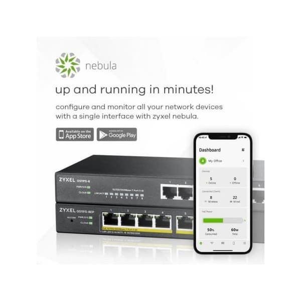 Switch - Zyxel - GS1915-8 - 8 Ethernet porte - Managed - Sort