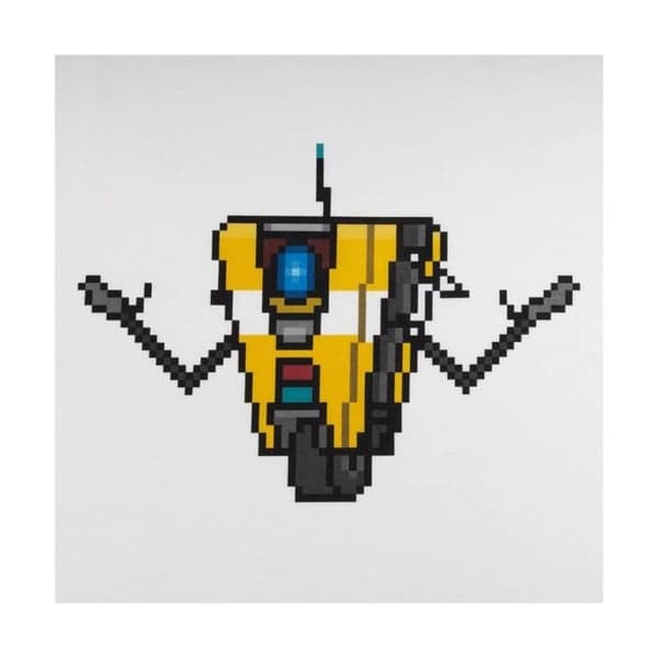 T-shirt - Claptrap Pixelkonst - Vit - Bomull - Kortärmad