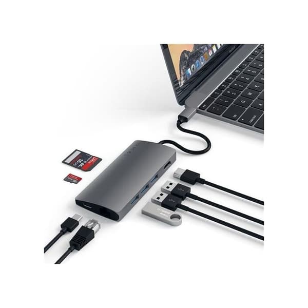 Satechi USB Hub 8 IN 1 USB-C HUB SIDERAL GRÅ