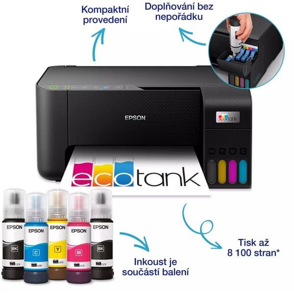 Multifunktionel printer - Epson - EcoTank L3270 - Inkjet - A4 - WiFi