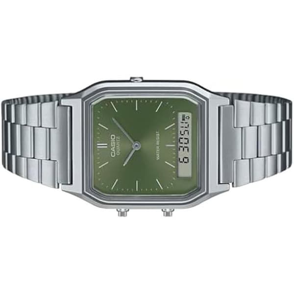 Ur - CASIO - AQ-230A-3AMQYES - Analog - Rustfrit Stål - Vandresistens 3 Atm