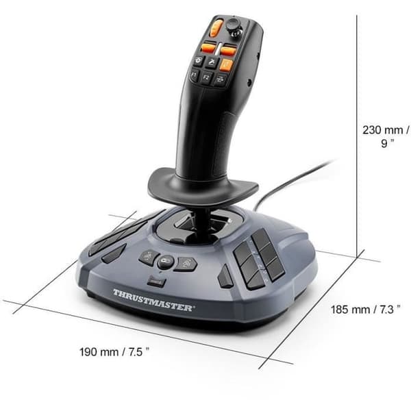 Joystick til simulator - THRUSMASTER - SimTask FarmStick Joystick - Sort - Landbrug og tungt udstyr