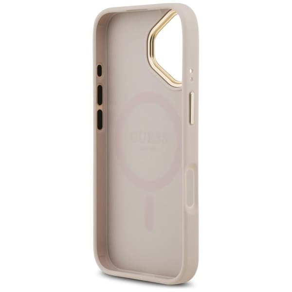 Coque Guess Hardcase 4G Classic MagSafe för iPhone 17 - Rosa