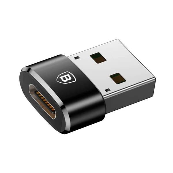 BASEUS USB-C Adapter - Svart - USB till USB-C-kontakt