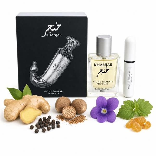 Niche Emarati Khanjar unisex eau de parfum + atomizer 20 ml