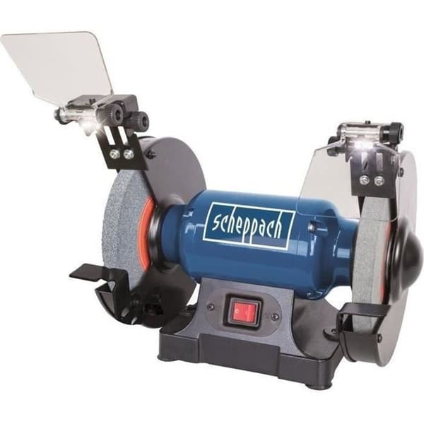 Slibemaskine - SCHEPPACH - SM200L - 500W - 2 skiver - 2 LED-lys