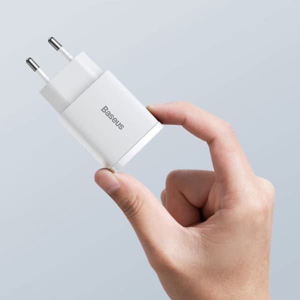 Laddare - Baseus - U+2 - 20W - Vit - Snabbladdning
