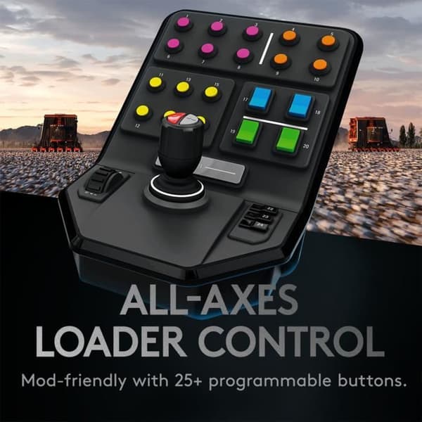 Traktor simulator - kabel - Saitek fra Logitech G - Landbrug sim controller - Kompatibel med PC - Sort