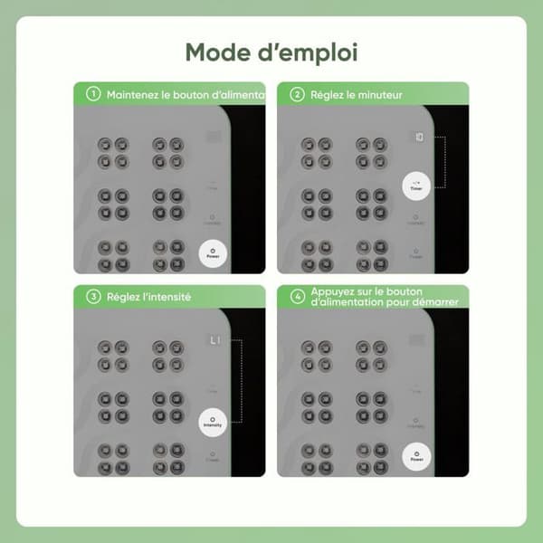 Nanoleaf Infrarød Lampe Rød Lys Terapi Panel 160 LED Justerbar Intensitet