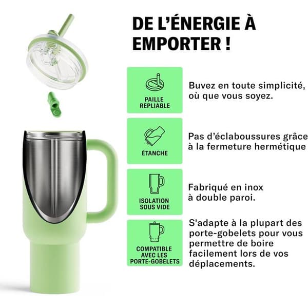 Isoleret drikkeflaske - WATERDROP MICRODRINK - waterdrop® - 1,1 L - Rustfrit stål - Kold i 12 timer