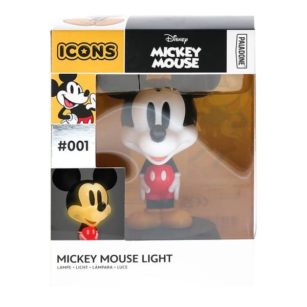 Dekorativ lampe - PALADONE - Mickey Mouse ikon lys - LED - Hvid
