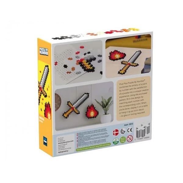 Kit 250 dele Mini Puzzle efter numre tema eventyr - Plus Plus