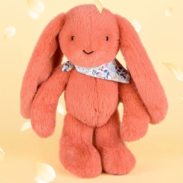 Lapin Fleurette - Terracotta 35 cm - DOUDOU ET COMPAGNIE - PELUSHER/Doudous - Rosa - Polyester