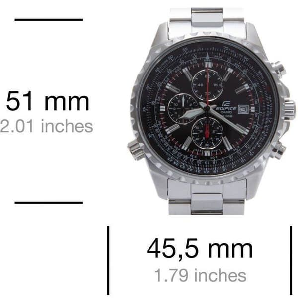 CASIO - Klocka i rostfritt stål - EDIFICE - Grå