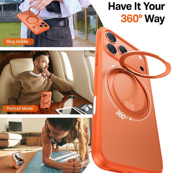 Coque Torras Ostand Pro MagSafe-serien för iPhone 17 Pro - Orange