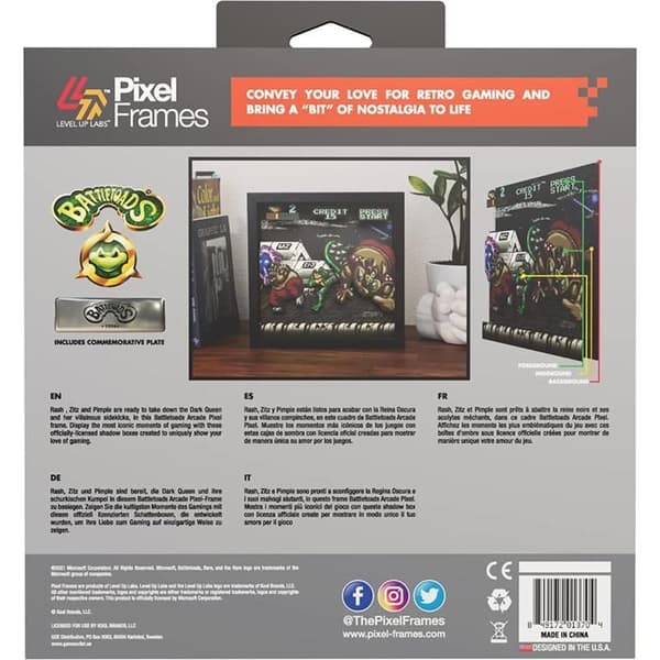 Pixel Frames - Battletoads Big Bad Boot - 23x23 cm