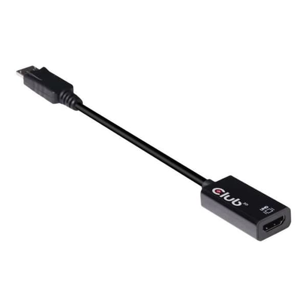 Lyd- og videoadapter - CLUB 3D - DisplayPort til HDMI - 4K - 19,17 cm - Sort