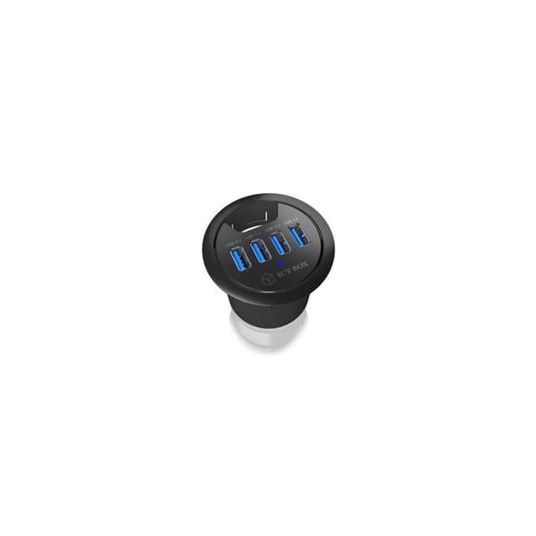 USB 3.0 Hub - RaidSonic - IB-HUB1403 - 4 Porte - Indbygget Montering - Sort
