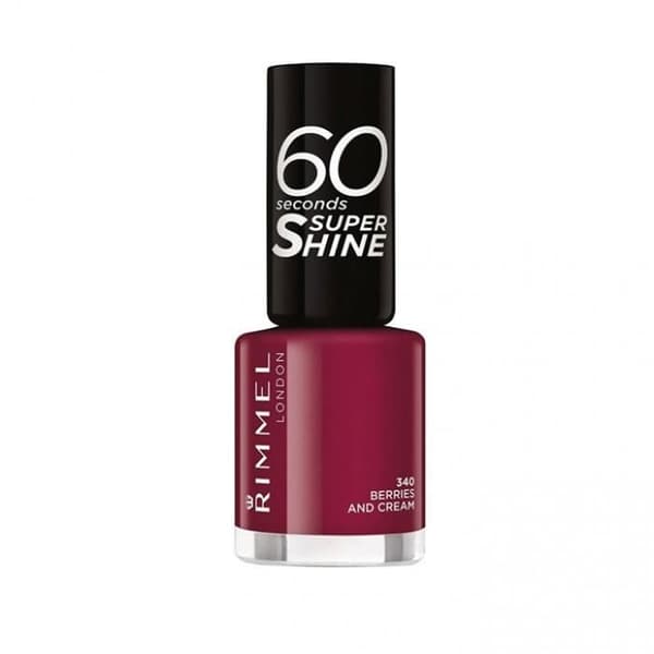 Neglelak - Rimmel - 60 sekunder Super Shine - Farve Bær og Fløde - Rød - 340