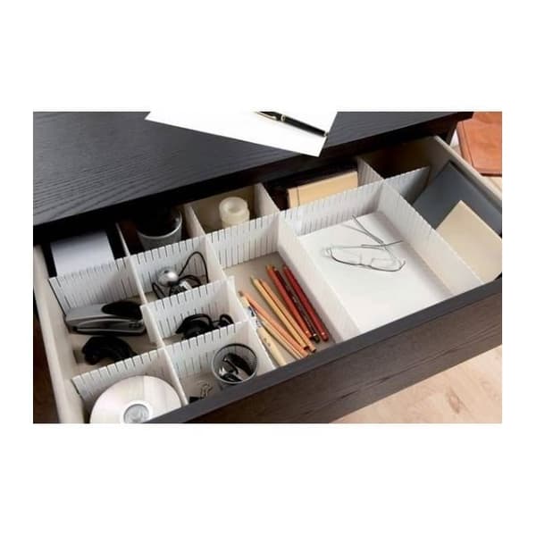 Skuffeseparator - COMPACTOR - Gratis - 6 plader i polystyren - 44xH10 cm - Hvid