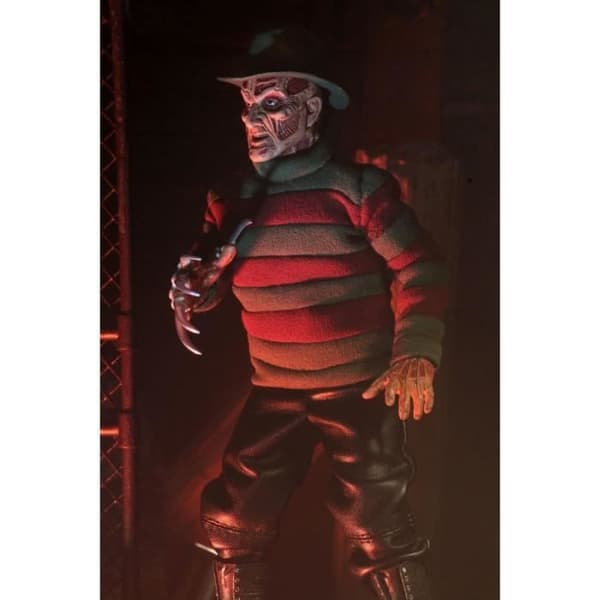 Figur - NECA - Freddy Krueger - Retro - 20 cm - Rød/Sort