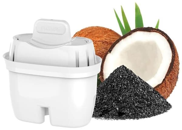 Filtreringsfilter til karaffel - PHILIPS - Micro X-Clean - Reduktion af klor - Vandfiltrering - Blanding