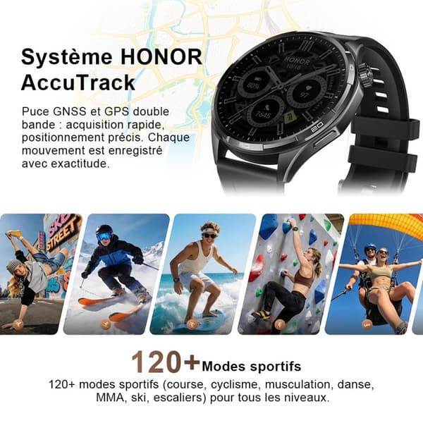 HONOR Watch 6 Smartwatch - Sort - AMOLED Skærm - Sundheds- & Søvnmonitorering - Lang Batterilevetid