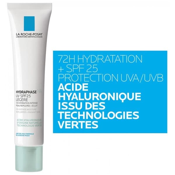 Fuktighetskräm - La Roche-Posay - Hydraphase ha UV SPF 25 - 50 ml - UV-skydd - Krämtextur