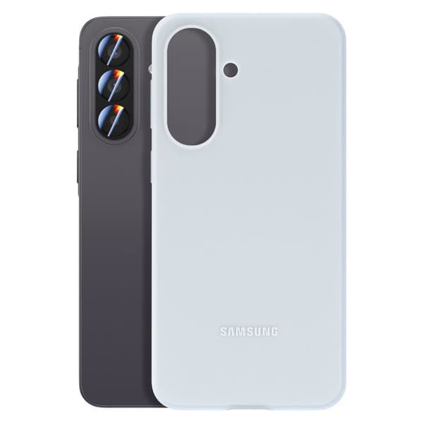 Coque - SAMSUNG - Galaxy A57 - Glat silikone - Hævede kanter - Lys blå