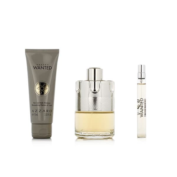 Azzaro Wanted EDT 100 ml + EDT MINI 10 ml + Duschgel til krop og hår 75 ml