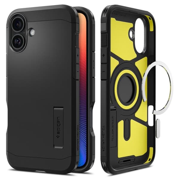 Spigen Tough Armor MagSafe Cover til iPhone 16 Plus - Sort