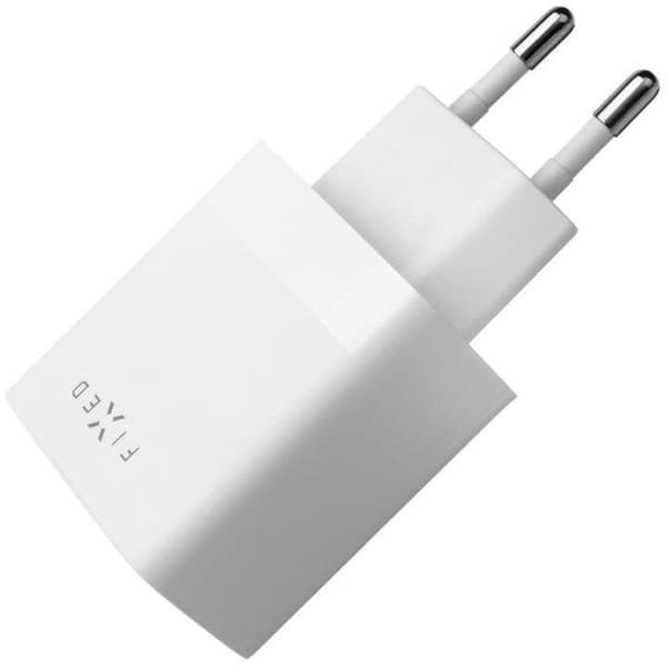 Väggladdare - FIXED - Smart Snabbladdning - 2xUSB - 17W - USB/Lightning-kabel 1m